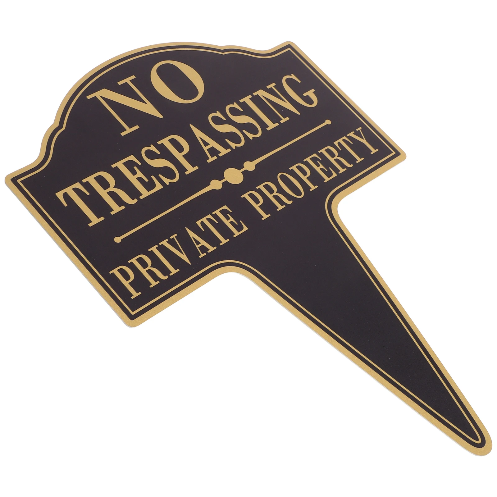 

No Trespassing Sign Metal Private Property Yard Lawn Driveway House Marker Weather Resistant Longlasting Deterrent Warning Stake
