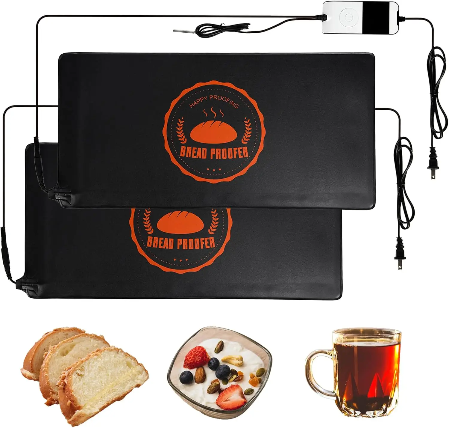 

Коврик для расстойки хлеба, 2 шт., коврик для подогрева при тыквере, стартовый подогреватель на тыкве с контролем температуры термостата, тестопроектор