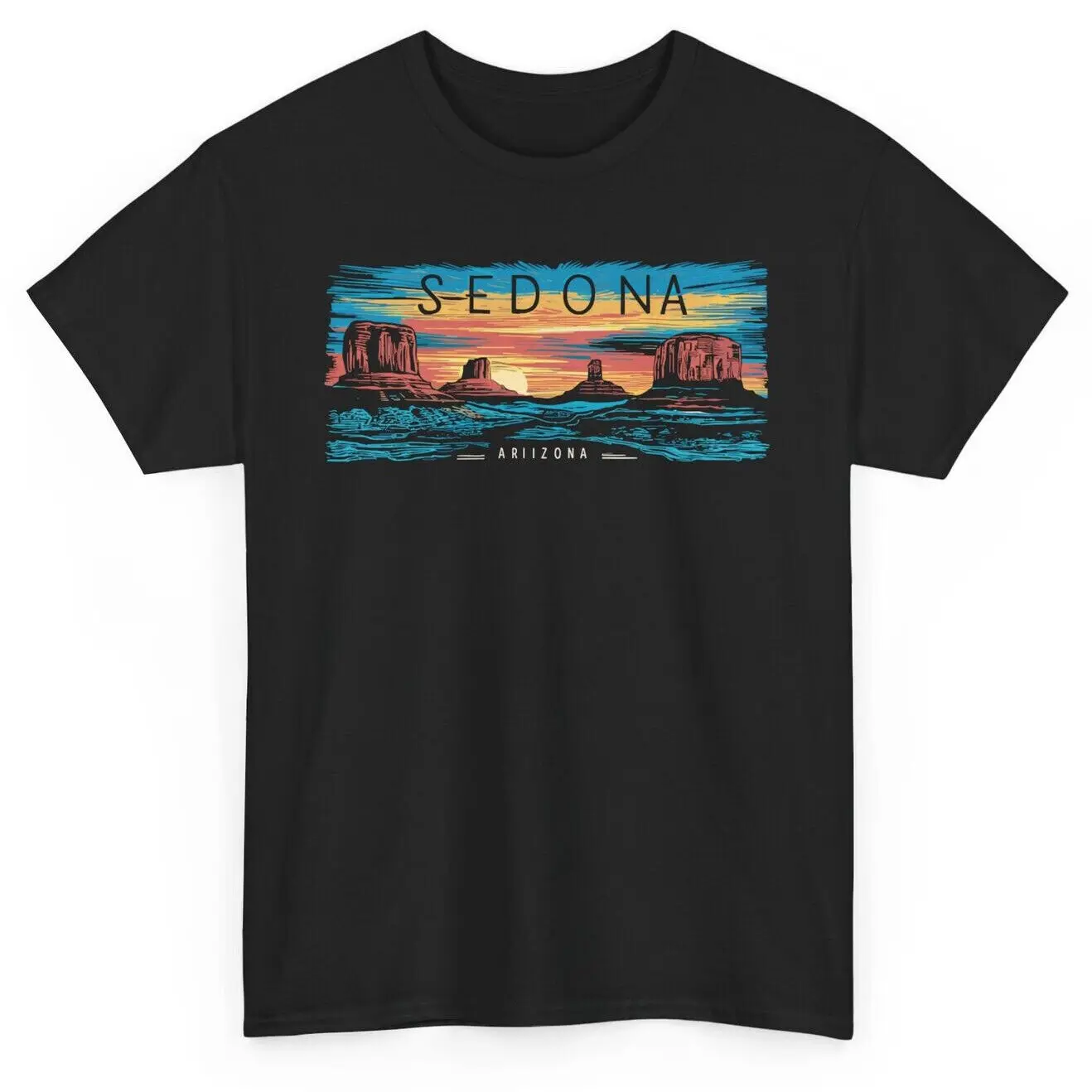 Arizona Sedona Vintage T-shirt - Artistic Sedona Graphic Tee