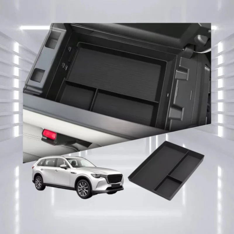 for Mazda CX-80 CX80 2025 Car Storage Box Organizer Case Car Accessories Center Console Armrest Storage Tray Fit Right Rudder