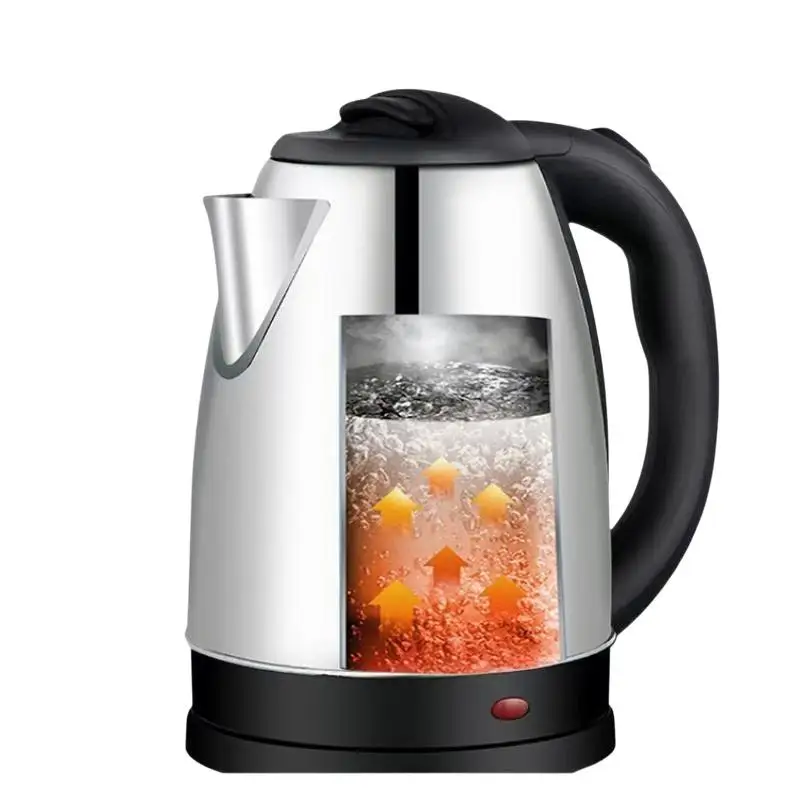 Travel Electric Kettle 2L Stainless Steel Portable Water Boiler For Tea Coffee Home Hotel Trip Use
