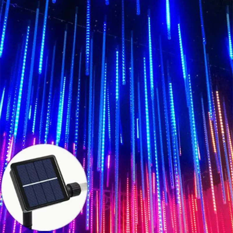 Solar Led Light Outdoor Meteor Shower Rain Lights Waterproof Garden Decor Outdoor Street Garland New Year Christmas Decoration