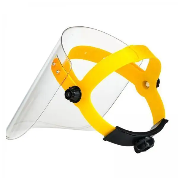 Clear Face Shield for Work with Adjustable Headband Lightweight Sturdy Face Protection Visor for Grinding Cutting Gardening