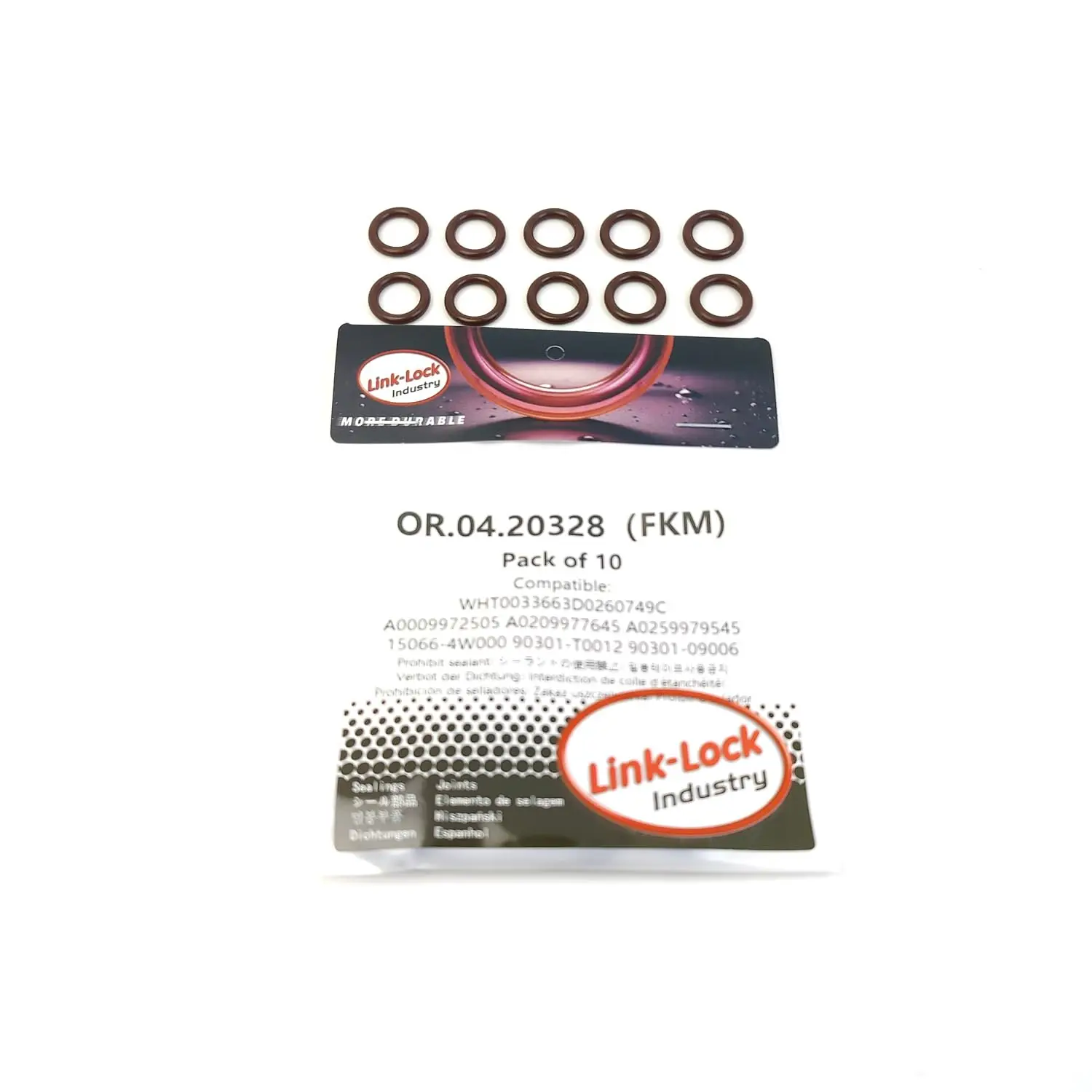 LINK-LOCK 10PCS OR.04.20328 FKM Viton Sealing O-Ring Kit of Oil Filter Housing WHT003366 3D0260749C A0009972505 A0209977645 A025