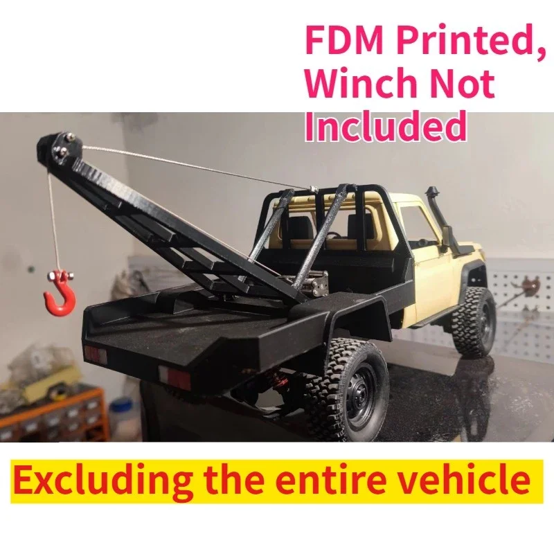 RC Crawler Upgrade Simulation Rear Bed Rescue Trailer Kit Appearance Decor Part For MN82 1/12 RC Offroad Modification Accessoriy