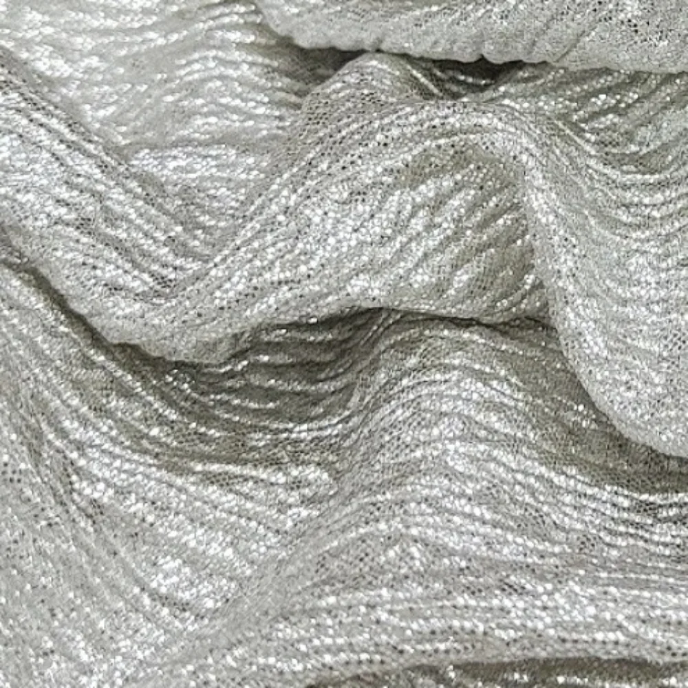 Water Ripple High Elasticity Knitted Fabric Tight Pants Performance Clothes Runway Dress Skirt Fabrics for Diy Sewing Cloth