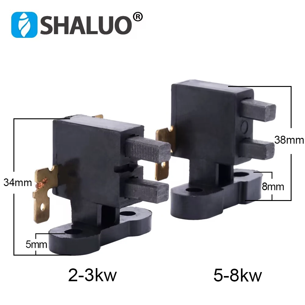 10pcs 4pcs 3kw 8kw Gasolina Generator Carbon Brush Holder Copper Carbon Electric Motor Regulator Brushes Generator Accessories