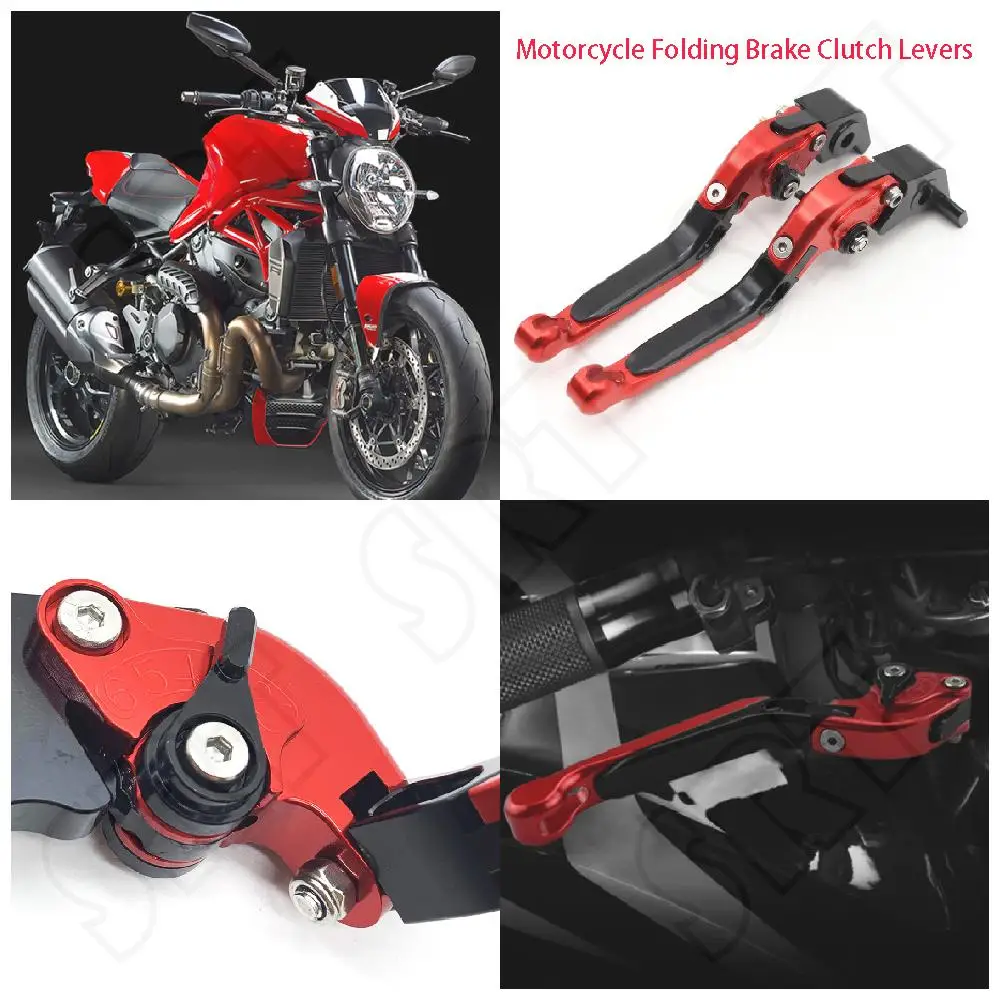 Fits for Ducati MONSTER 1200 1200S 1200R M1100 M1100S EVO 2009-2020 Motorcycle Adjustable Folding Extendable Brake Clutch Lever