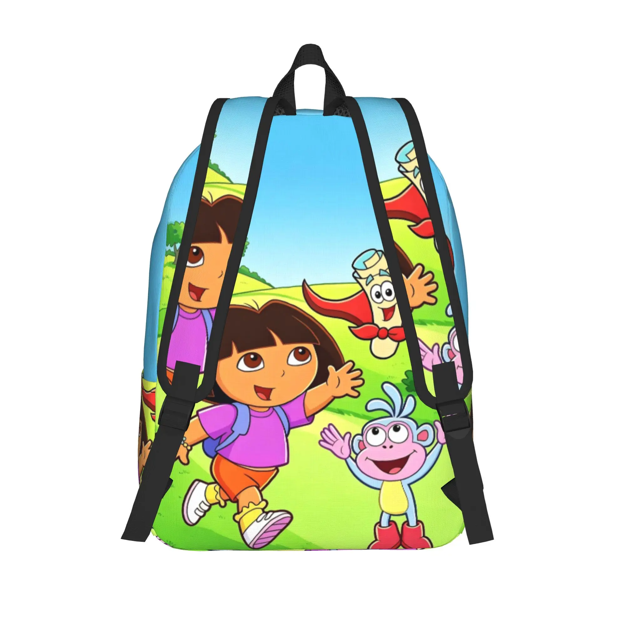D-Doras Friends Boots Monkey Backpack Lightweight Student Business Explorer Cartoon Daypack Men Women Laptop Shoulder Bag