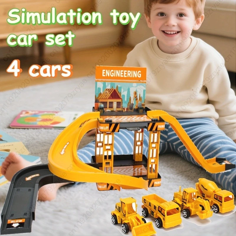 

Inertial Track Racing Toy Suitable for Boys And Girls, Double Track Car Ramp Inertia Toy , Birthday Gift, Suitable for Children