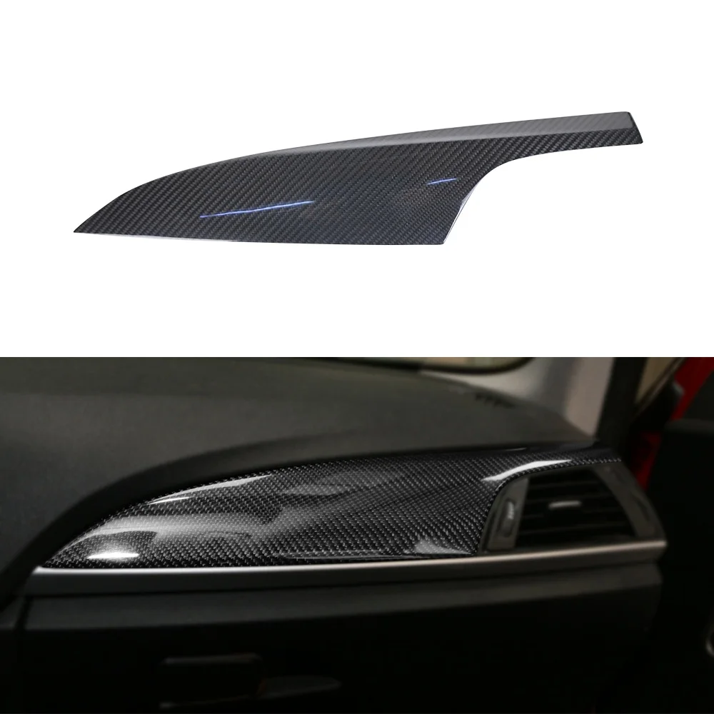 

Real Dry Carbon Fiber Car Interior Dashboard Cover Panel For BMW 1 2 Series F20 F21 F22 F23