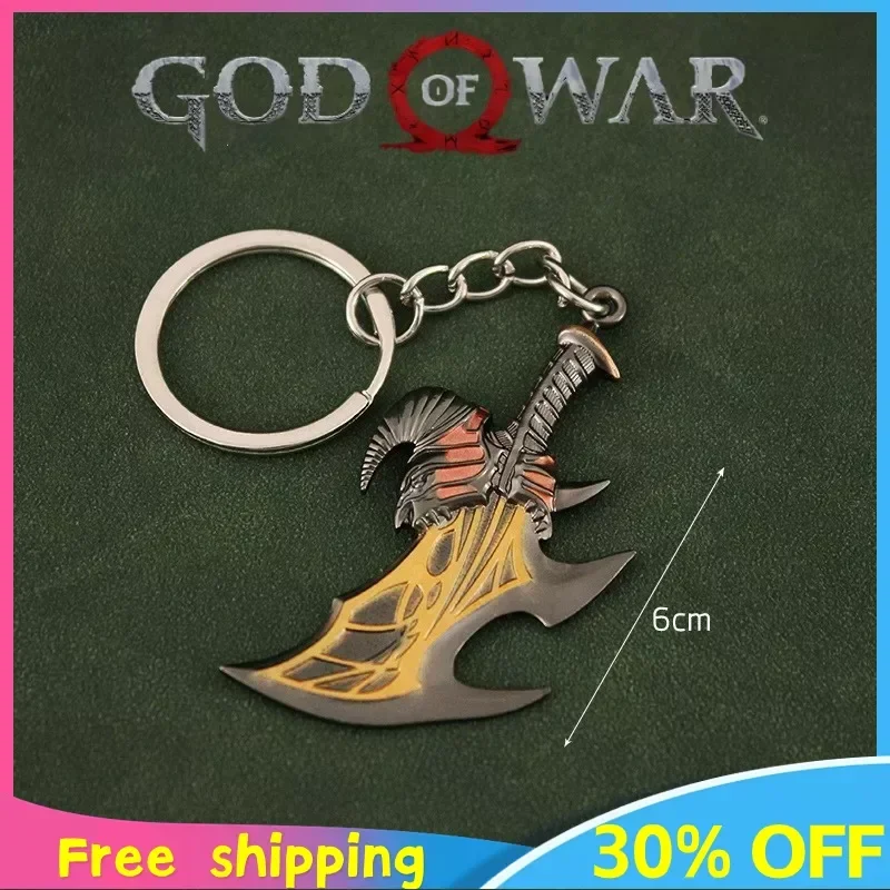 

God of War Anime Figure Kratos Blades of Exile Metal Alloy Model Keychain Material Katana Peripheral Weapon Sword Toy Gift Game