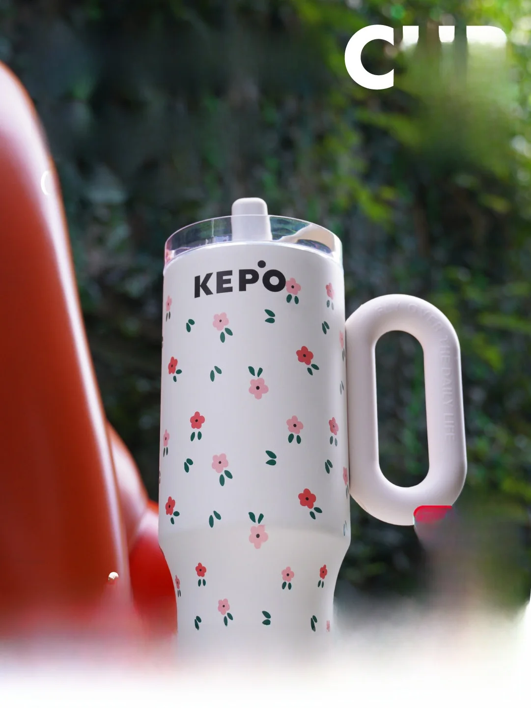 

OCE Large Capacity 1200ml Insulated Water Bottle Silicone Dustproof Lid Straw Cup for Men Gift Ice King Cup Thermal Mug