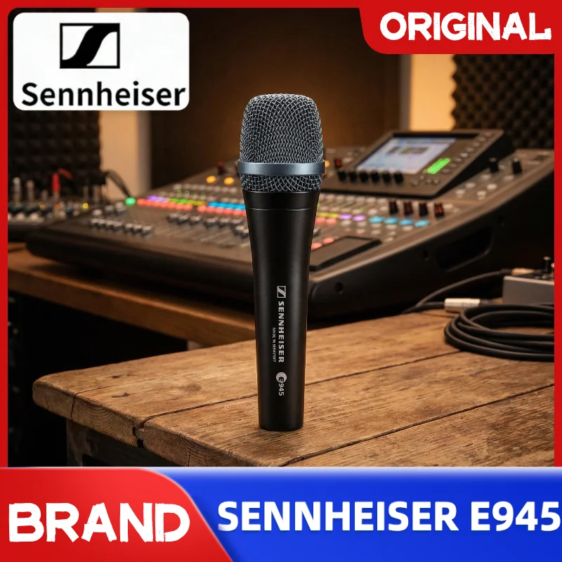 

Профессиональный динамический микрофон Sennheiser E945 (2 шт.) с суперкардиоидной диаграммой направленности для живого вокала и сцены, проводной, с клипсой и кейсом, комплект для записи