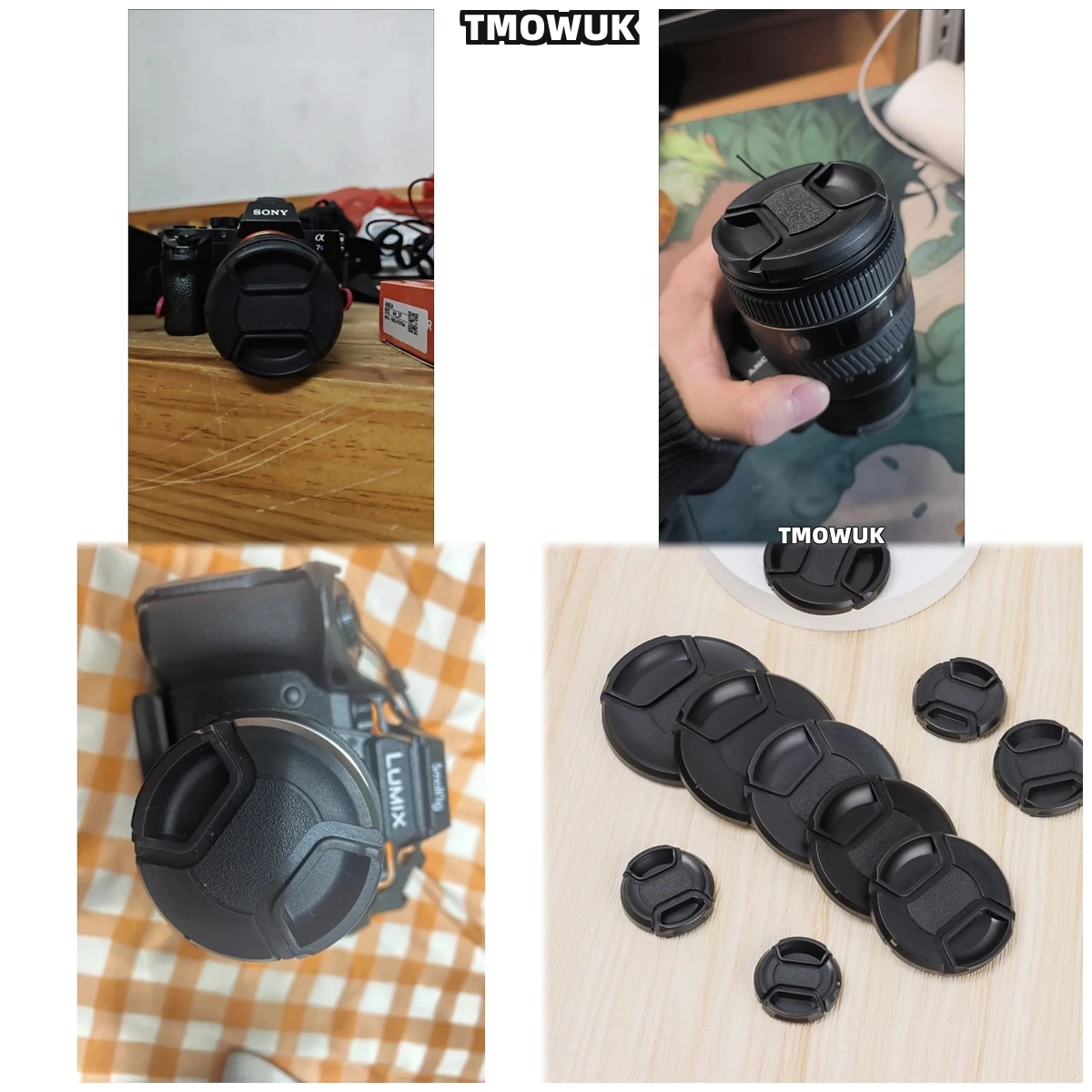 For Nikon D3000 D3100 D3200 D3300 D3400 D3500 D40 D40X D50 D60 Camera Lens Cap Protective Cover Center Pinch Snap-on 49mm 52 55
