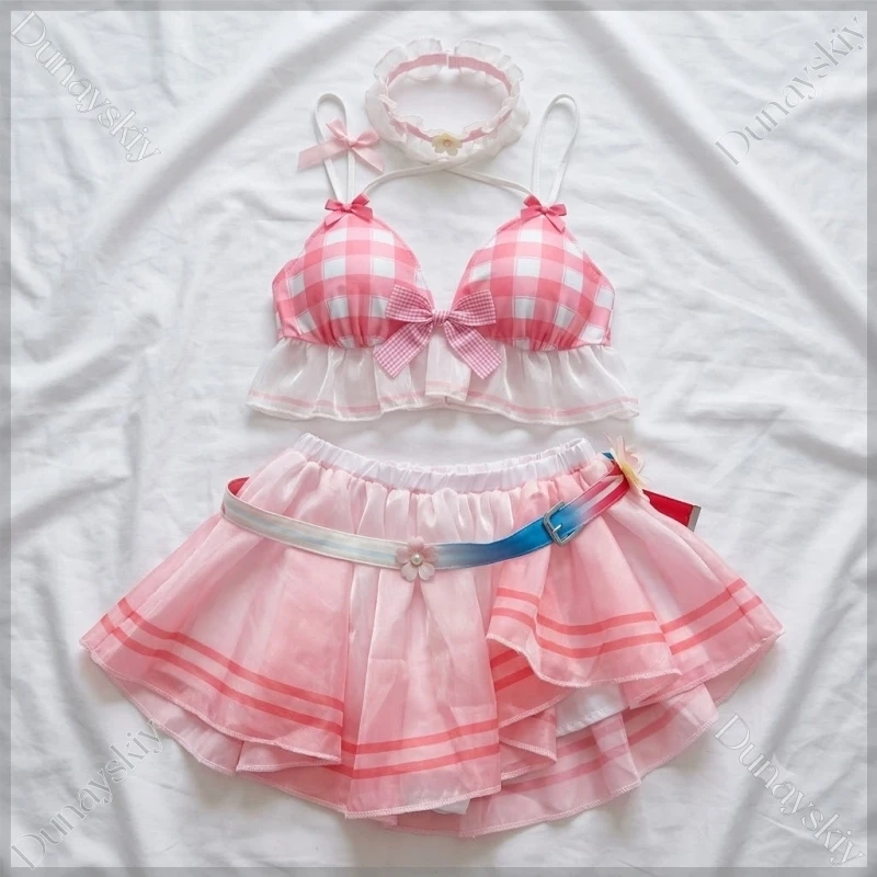 Tenue de plage Y2K deux pièces tendance, maillot de bain d'été Wuthering Waves Chisaki, costume de cosplay pour Comic Con, Halloween, Anime Th