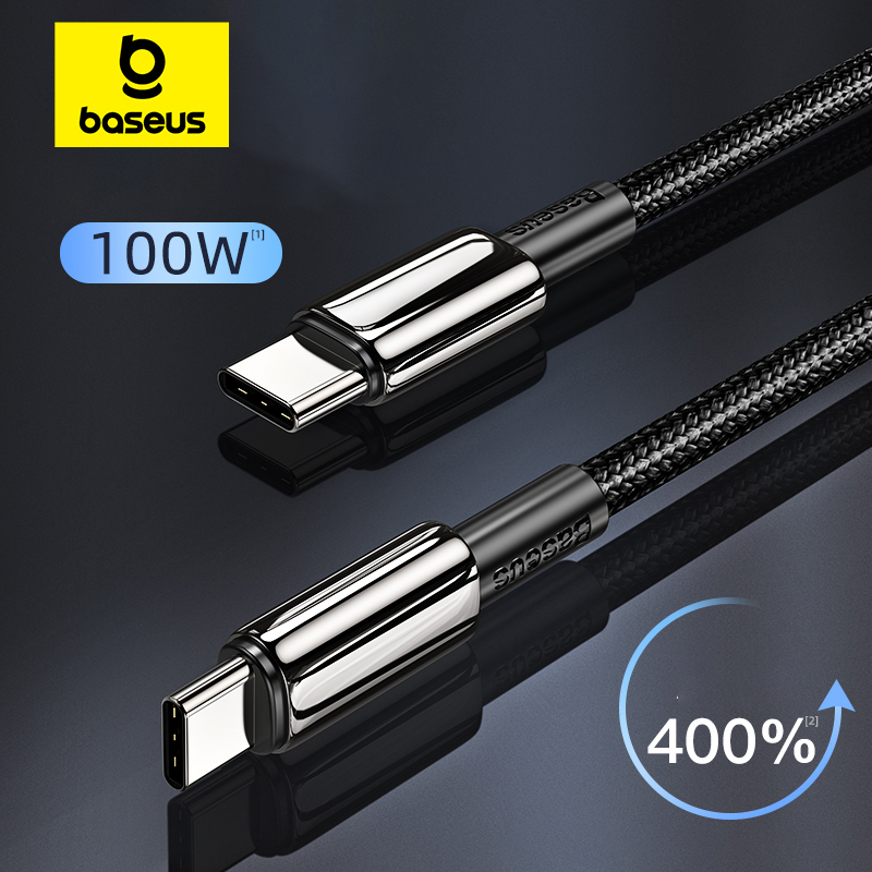  Baseus 100W USB C to USB Type C Cable For iPhone 16 15 for Xiaomi Quick Charge 4.0 PD 100W Fast Charger for MacBook iPad Pro 