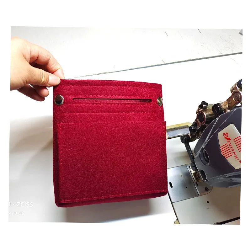 Bolso de almacenamiento para mujer, bolsa de viaje de fieltro, bolsa de almacenamiento de billetera forrada