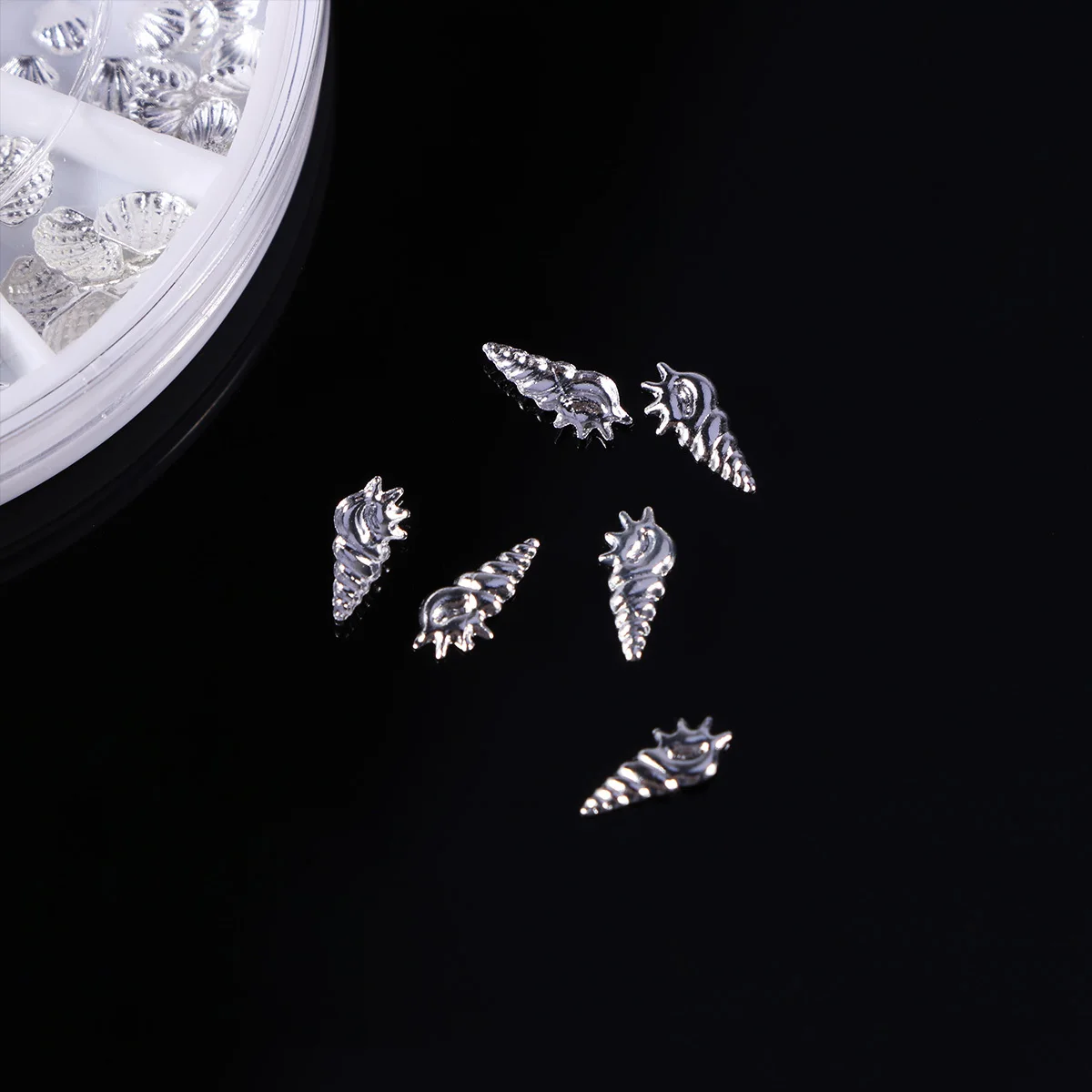 

120Pcs Silver Nail Art Studs 6Cm Metal Rivets for DIY Manicure Decorative Discs Shiny Marine Style Nail Decoration Supplies