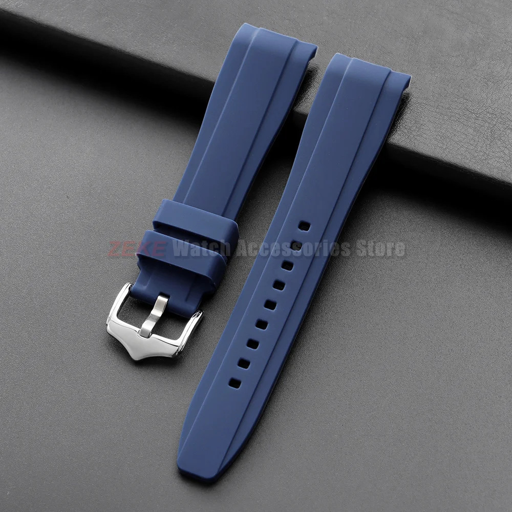 20mm 22mm Gummiarmband für Rolex Gebogenes Silikon-Uhrenarmband für Swatch Universelles Sportliches Wasserdichtes Armband für Männer und Frauen – Detail 14