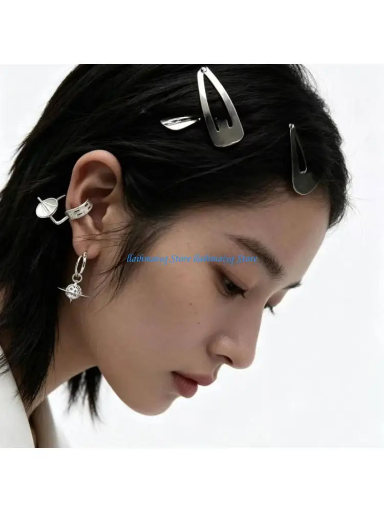 573B Simple Ear Cuff Featuring Radars Minimalist Design Comfortable Wear Ear Clip Copper Texture for Various Occasion