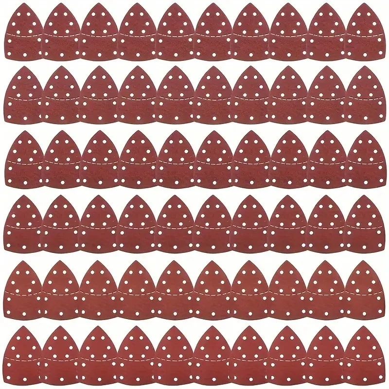 5/15pcs Red Electric Sander Grinding Pad Back Velvet Self-adhesive Mouse Brushed Sheet Furniture SandingPaper Polishing