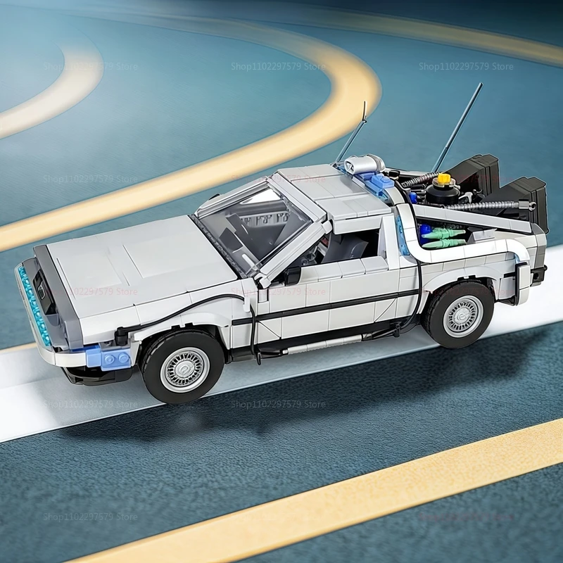 1872PCS Back to the Future Time Machine Building Blocks Model Car Kids Adult DIY Construction Toy Birthday Gift Collection