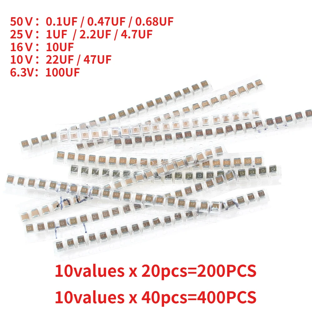 Electronics Repair Kit - 200/400 個 1210 コンデンサ SMD 詰め合わせキット