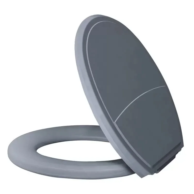 SANITARIO SEAT ALMOFADATED OVAL PLUS SLIM GRAY DARK METASUL