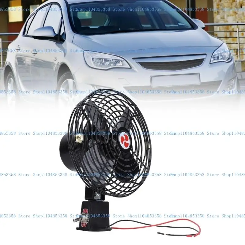 Metal Blade 12V 24V Truck Fan Quiet Cooling System For Buses Cabins Boats And Commercial Vehicles Long Distance Driving