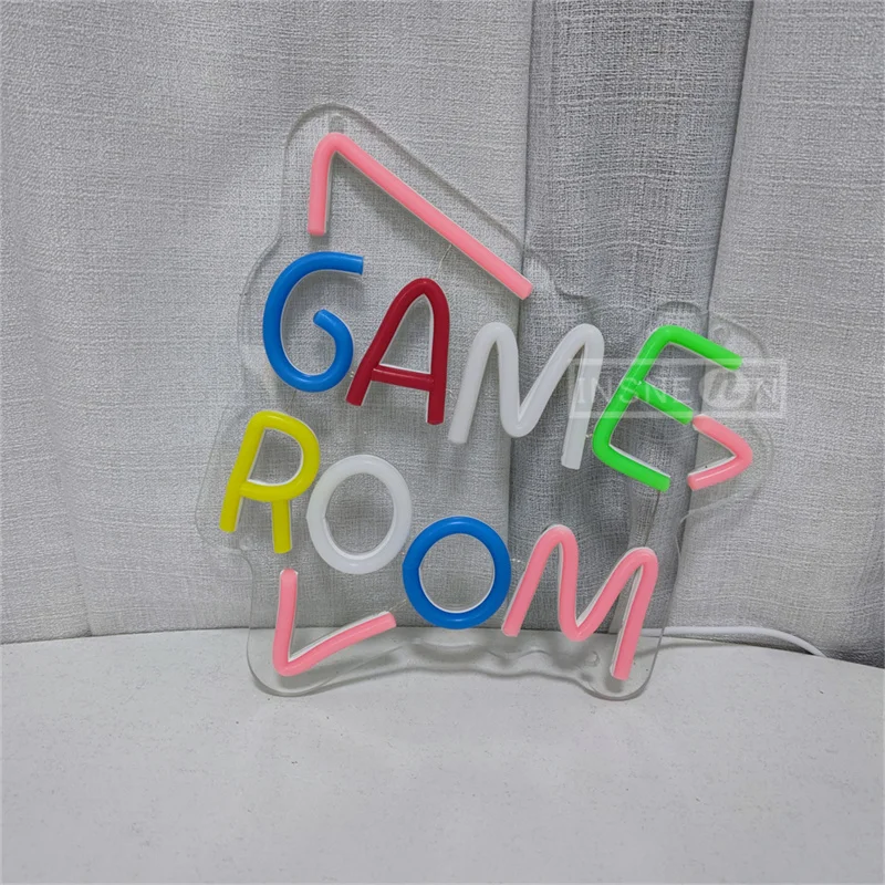 Game Room Neon Sign Acrylic USB Powered Bedroom Decorative LED Wall Light for Gaming Setup Home Bar Art Decor Man Cave Neon Sign