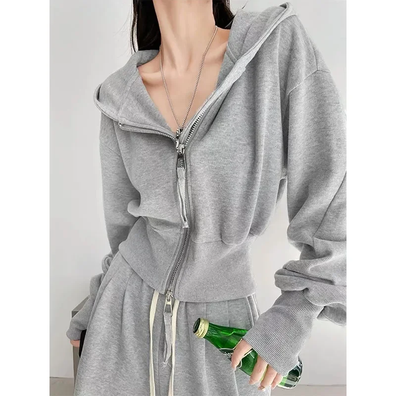 Sports Suit for Female Autumn Students Loose fit Slimming Fashion Internet Celebrity Hoodie Casual Two-piece Running Suit Trendy