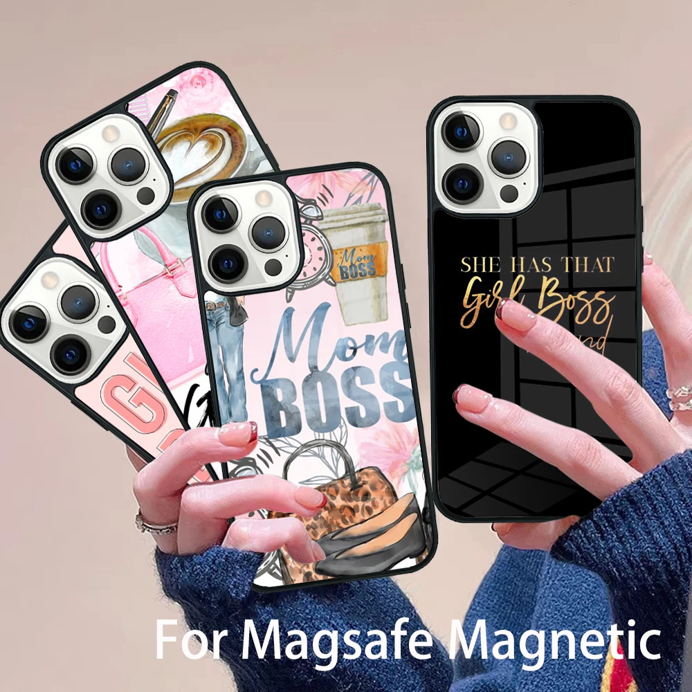 الأميرة أنثى رئيس القهوة قضية الهاتف ل Magesafe المغناطيسي اللاسلكي غطاء آيفون 17 الهواء 16e 11 12 13 14 15 برو ماكس زائد