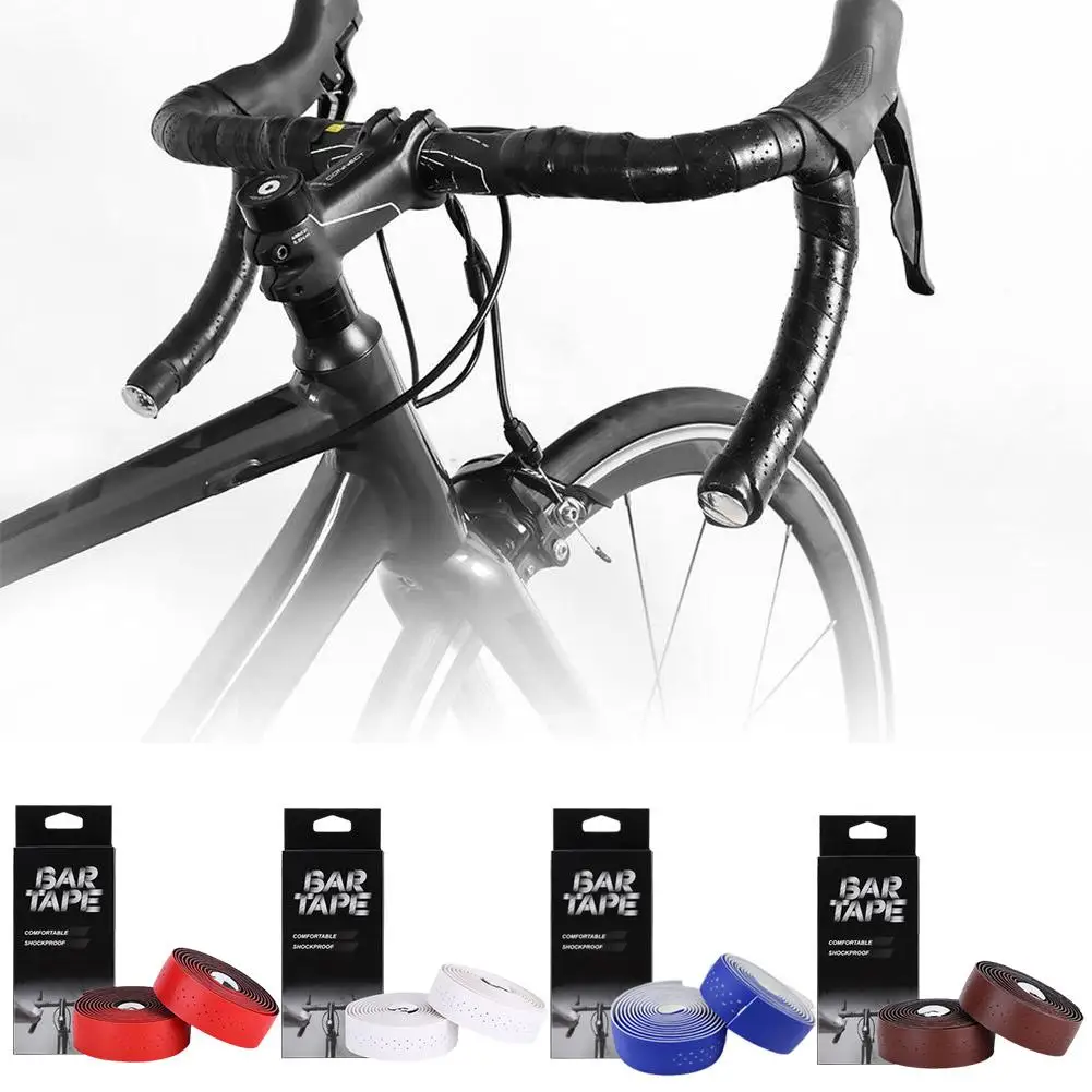 Elastic Handlebar Tape Shockproof Bicycle Tape Anti-slip Faux Leather Bicycle Handlebar Tape With Sweat For Comfortable X2U7