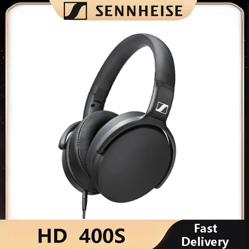 Original Sennheiser HD400S Around-ear Headphones Noise Isolation Foldable Music Headphone Sport Gaming Deep Bass Headset Earbuds