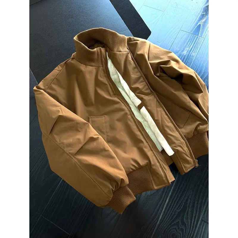 

Оригинальный хлопковый джет Quali 030 Sles коричневого цвета Bla в стиле милитари для мужчин, весна-осень, свободная посадка, украшенная молнией