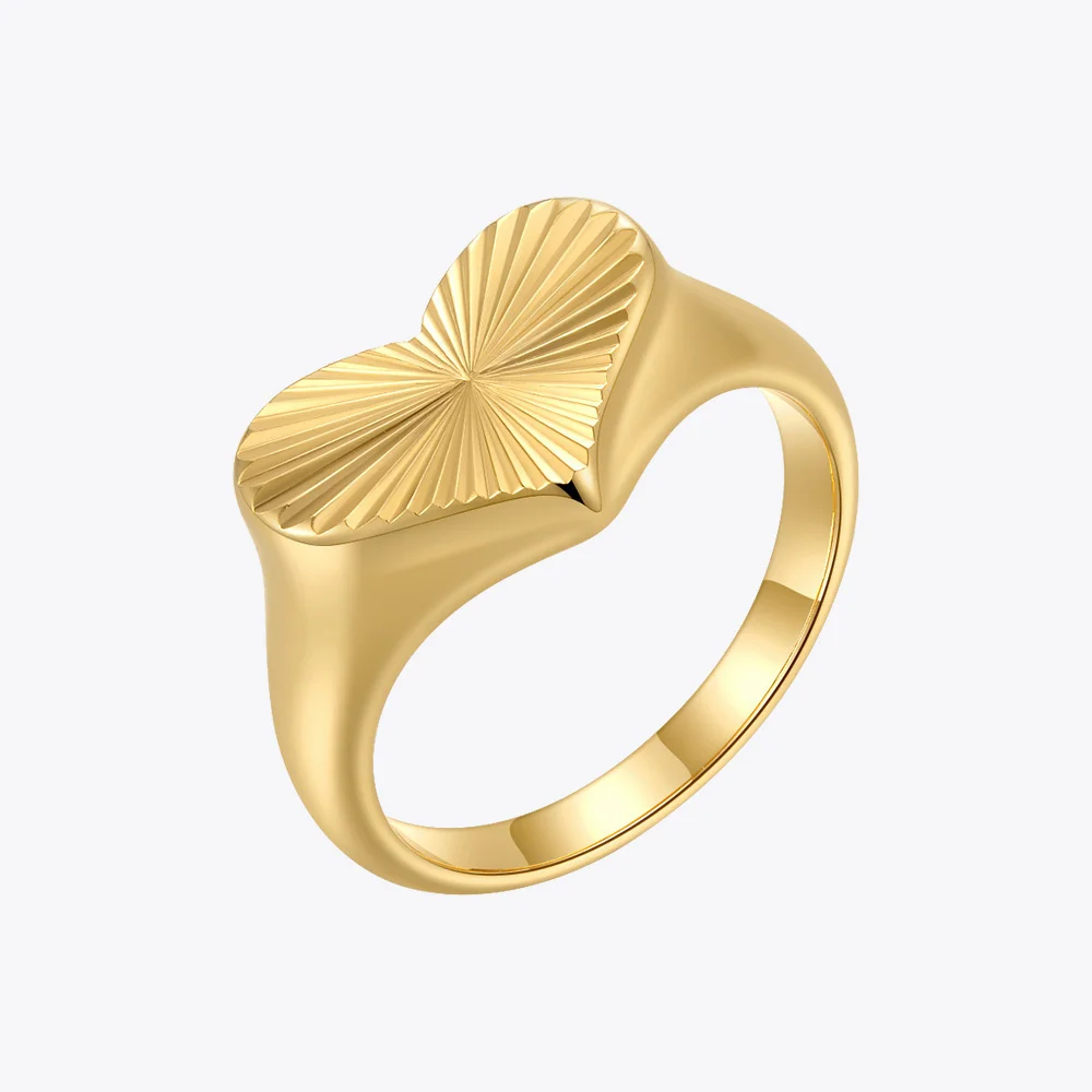 

ENFASHION Gold Color Heart Ring For Women Stainless Steel Vintage Ring 2021 Fashion Jewelry Anniversary Anel Masculino R214149