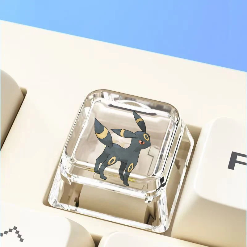 Mechanische Tastatur mit personalisiertem Anime-Keycap: Einzelner Charmeleon, Blastoise, Eevee, transparenter Cartoon-Keycap