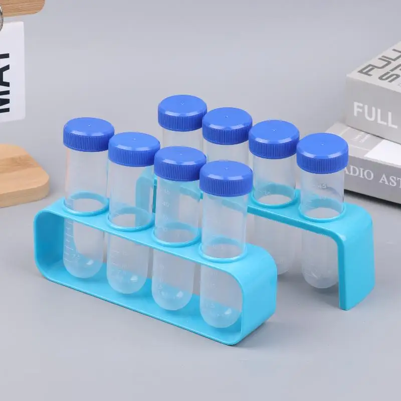 Hot Sale 4Pcs 50ml Clear Centrifuge Tubes with Test Tube Stands - School Science Experiment Educational Supplies Lab Science Kit