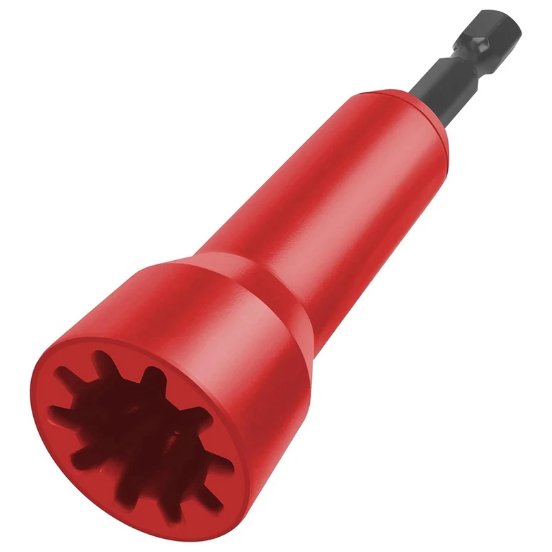 Wire Twisting Tool, Wire Nuts Driver, Spin Twist Wire Connector Socket Wire Twisting Spinner With 1/4Inch Chuck Durable Red