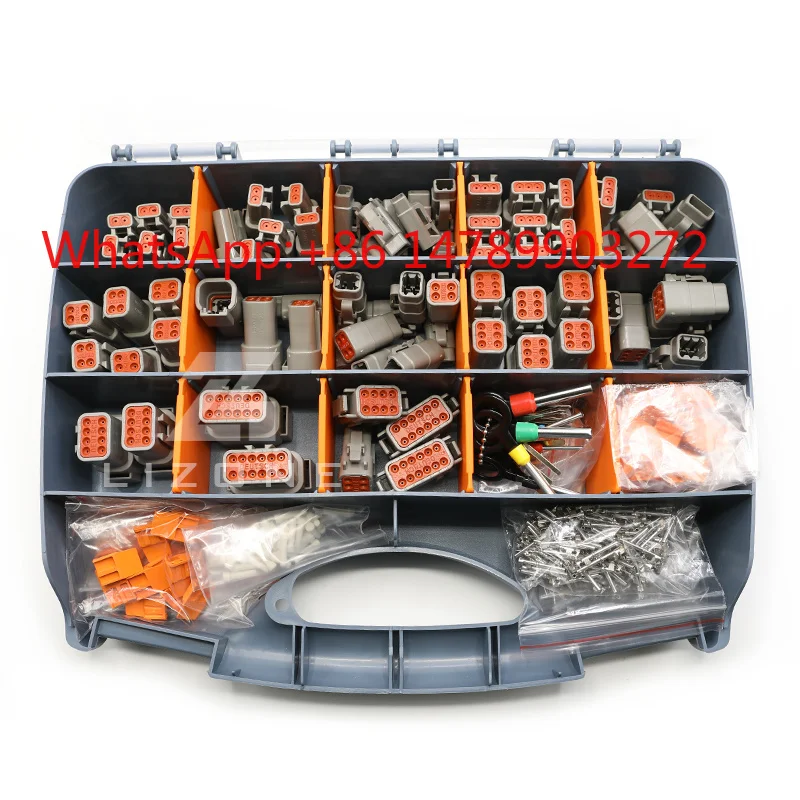 Factory Wholesale LIZONE DTM Box Automotive Connector Kits 3p/6p/10p/2p Male/Female Tin/Copper Terminals Custom DC Connection