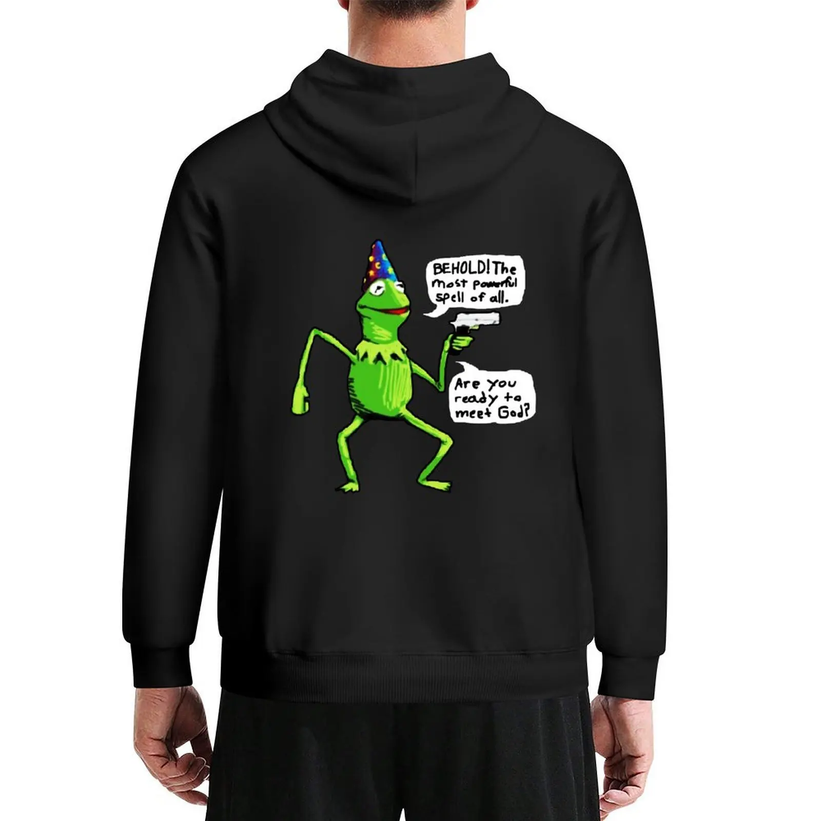 

Are You Ready To Meet God Kermit Hoodie clothes for men korean autumn clothes autumn men's coat new in hoodies and blouses