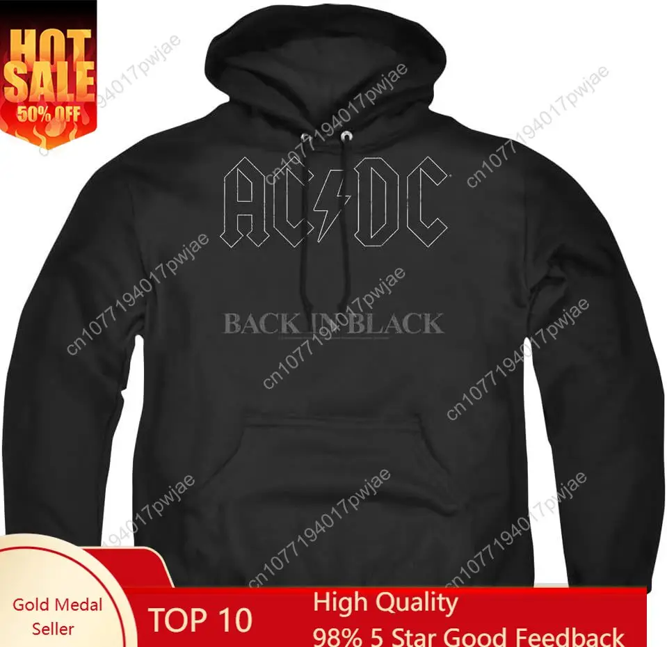 

Popfunk ACDC Back in Black Logo Pullover Hoodie Sweatshirt