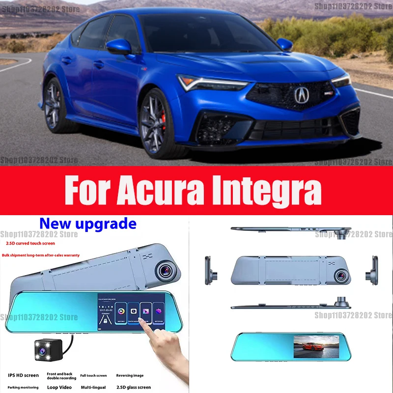 

For Acura Integra Camera Car Touch Screen Video Recorder Rearview mirror Dash Cam Front and Rear Camera Mirror DVR