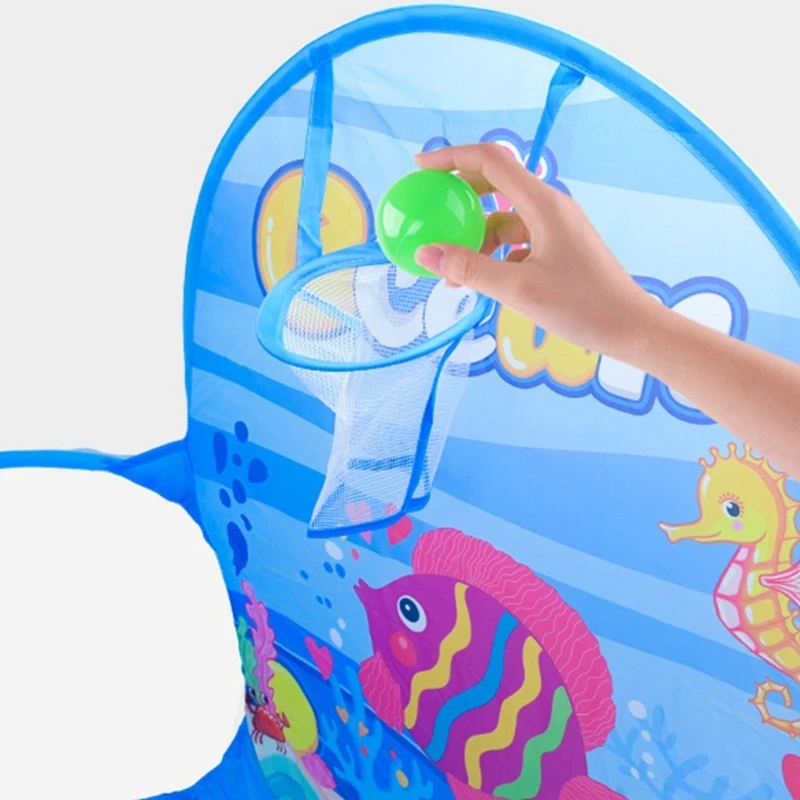 Cercadinhos para bebês Ocean Ball Pit Atividades internas Cesta basquete para crianças