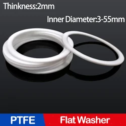 PTFE Flat Washer Flange Pressure Gauge Water Pipe Joint Gasket  Inner Diameter 3-55mm Gasket Spacer Sealing For Pressure Gage