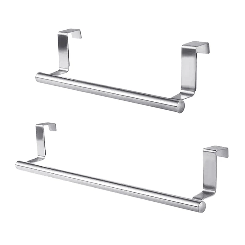 

Stainless Steel Towel Rack Bathroom Over Door Towel Bar Hanging Holder Kitchen Cabinet Towel Rag Rack Shelf Hanger