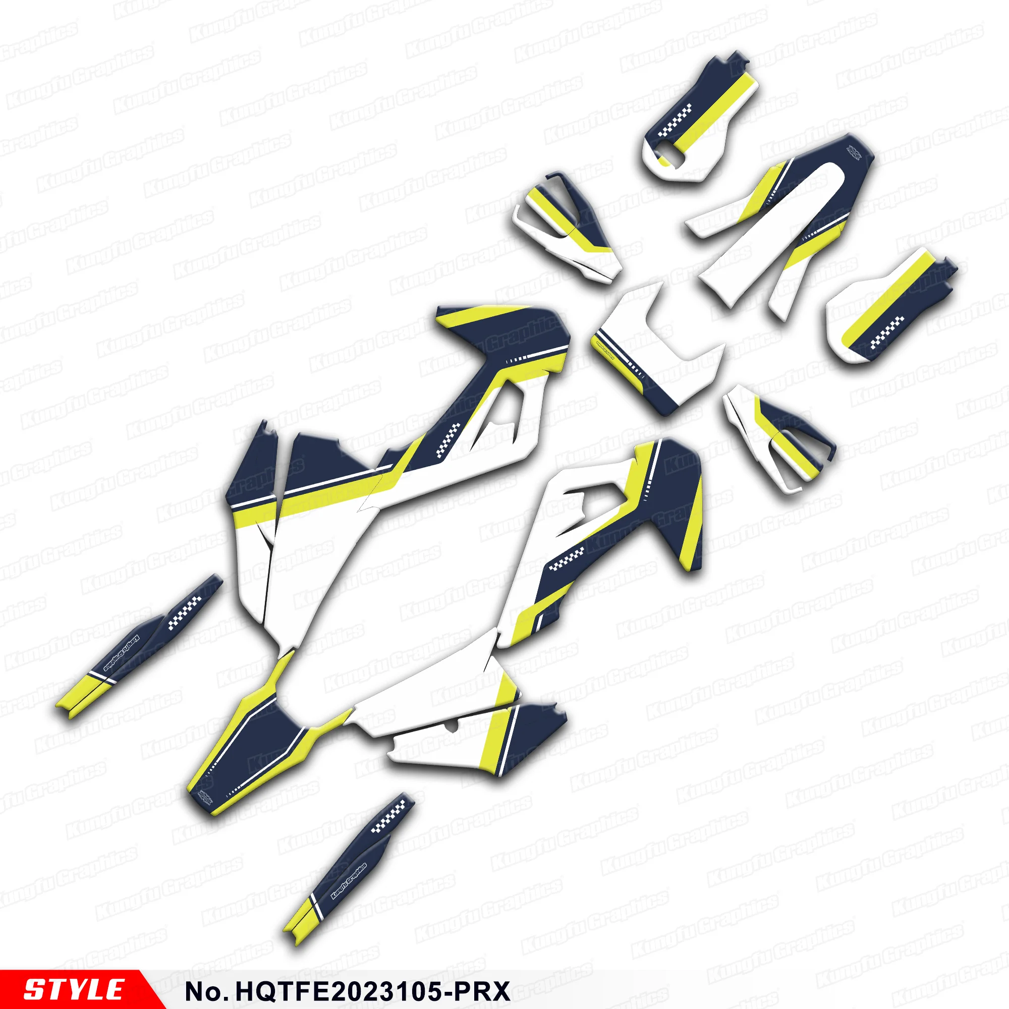 

JY Racing Stickers Complete Graphics for Husqvarna TE 150i 250i 300i FE250 350 450 501 TC FC 2019-2023, HQTFE2023105-PRX