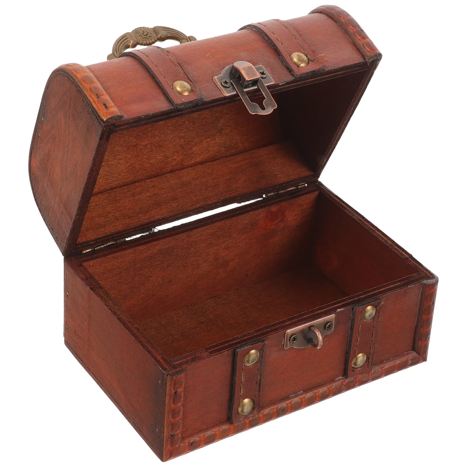 

Деревянная шкатулка для украшений с замком, винтажный ретро-органайзер для колец, серег, ожерелий, браслетов, маленькая шкатулка для хранения