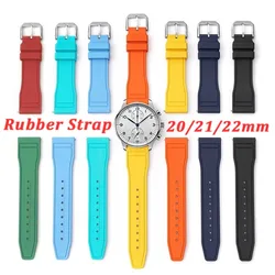 20mm 21mm 22mm Rubber Silicone Strap for IWC PILOT Portugal PORTOFINO Watch Band for Huawei GT2/3 Quick Release Sport Bracelet